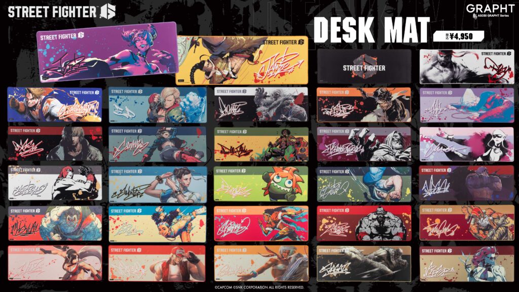 「ストリートファイター 6」デスクマット 全29種 by ASOBI GRAPHT