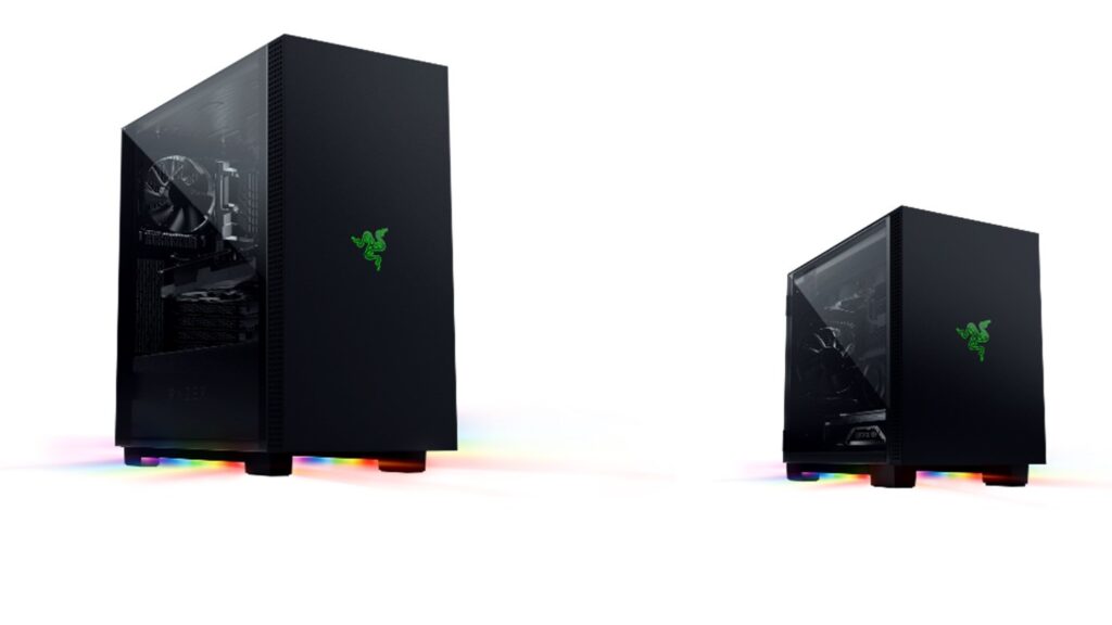 左：Razer Tomahawk ATX　右：Razer Tomahawk Mini-ITX