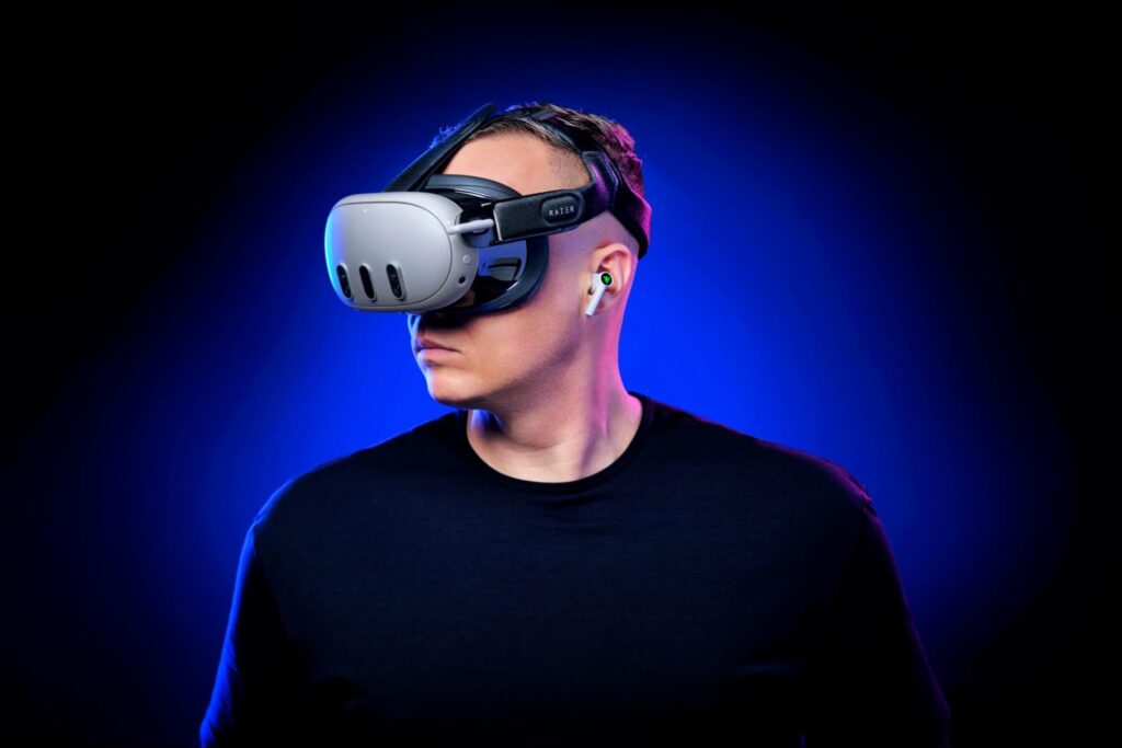 Razer Facial Interface for Meta Quest 3、Razer Adjustable Head Strap System for Meta Quest 3 イメージ