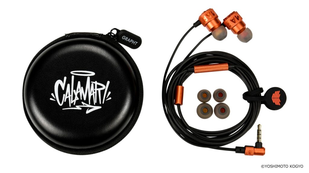 『CALAMARI Edition』イヤホン本体、イヤピース、キャリングケース、マグネットケーブルクリップ