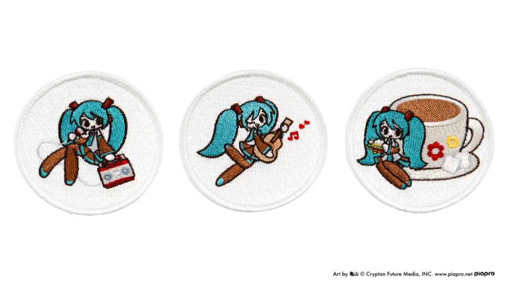 初音ミク 刺繍ワッペン 3個セット