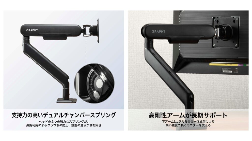 Aero M9C デュアルチャンバースプリング＆高剛性アーム