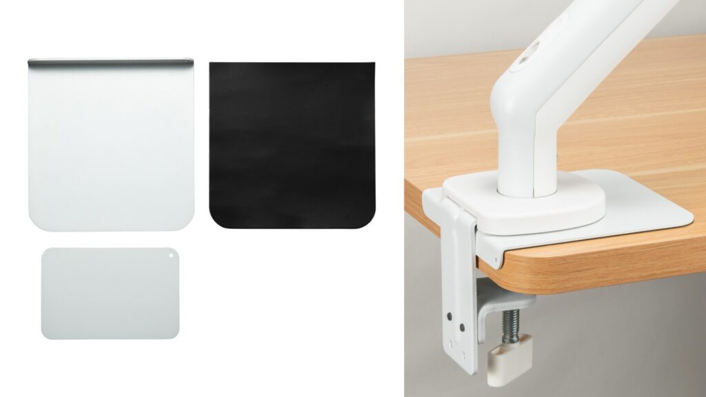 GRAPHT Desk Plate for Monitor Arm (White) 使用イメージ
