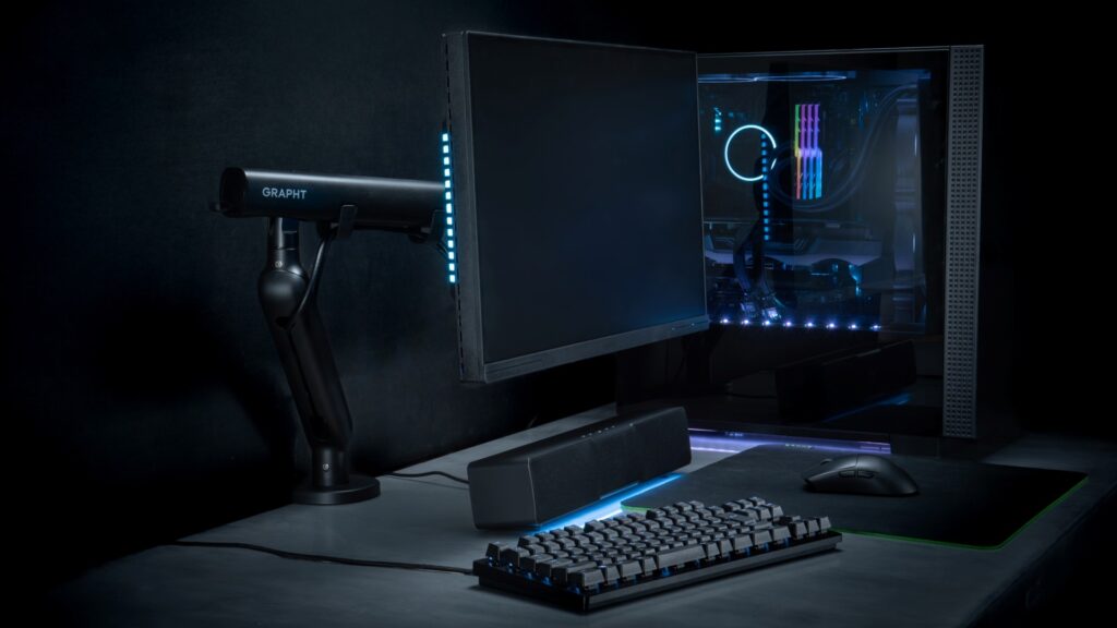 スタンドレスモデル モニターアームを使用したデスクセット イメージ