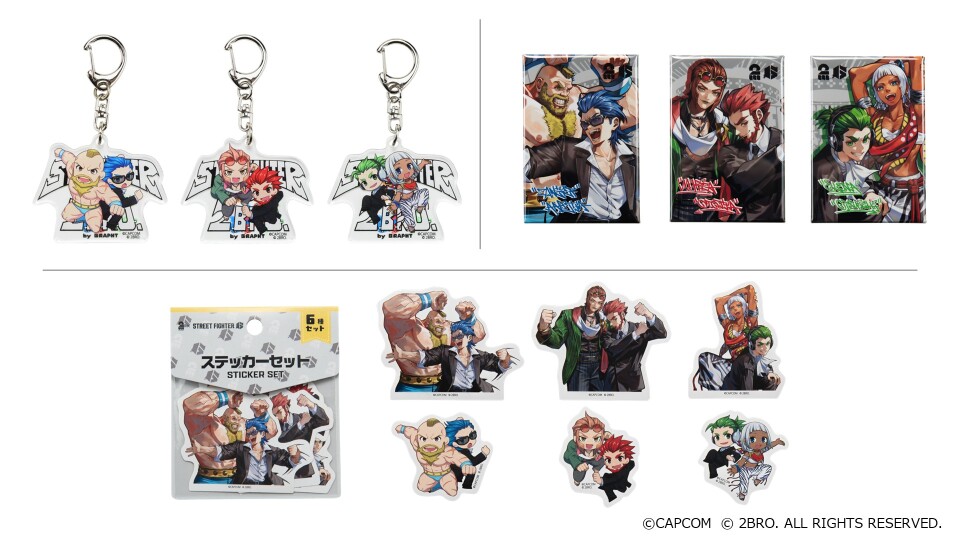 アクリルキーホルダー 3種、スクエアマグネット3点セット、ステッカー6点セット